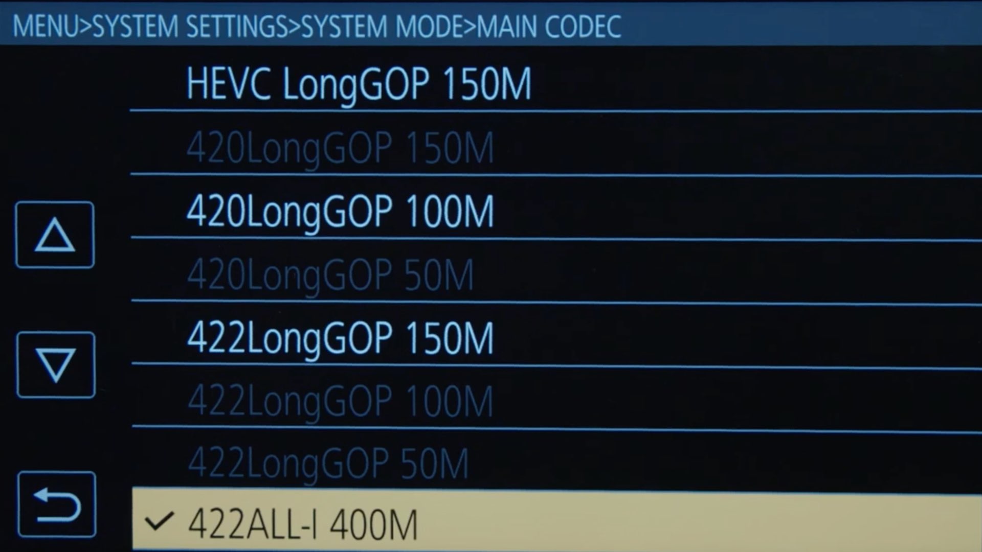 The new HEVC/H.265 codec in the Panasonic EVA-1