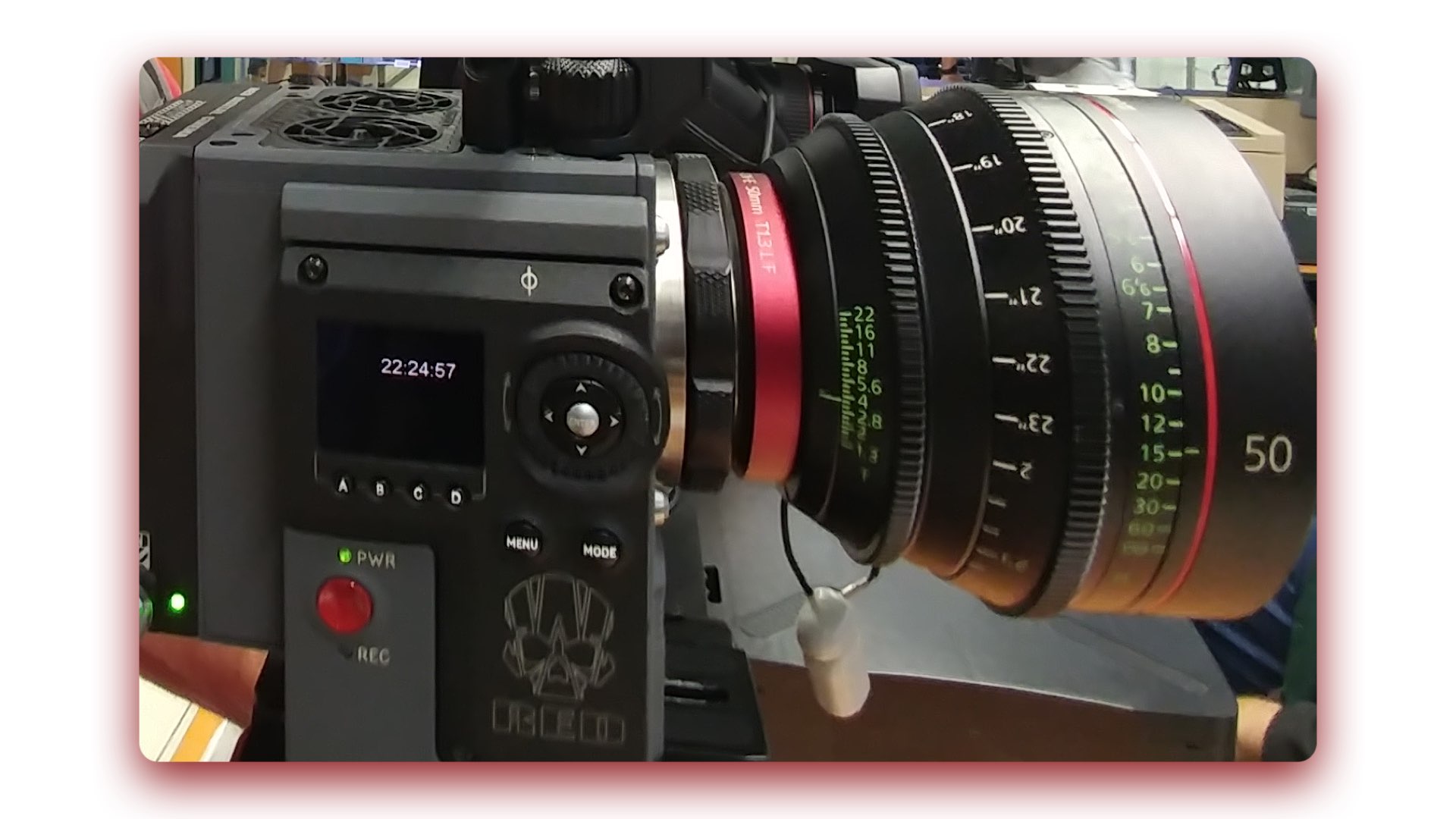 Canon Cinema lens on RED Scarlet