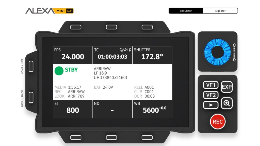 ARRI ALEXA Mini LF simulator