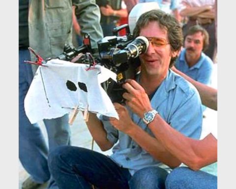 Steven Spielberg films a POV shot for E.T. Picture credit: Tribeca Film Festival FB