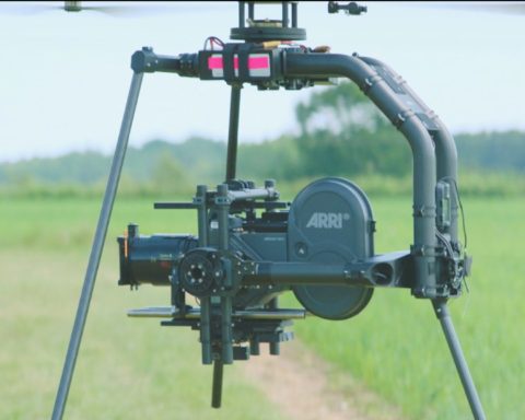 The Flying Pictures ULTRA drone with the ARRI 435 film camera and Cooke lens