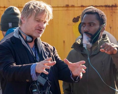 Tenet's director Christopher Nolan and star John David Washington. Credit: Esquire Instagram