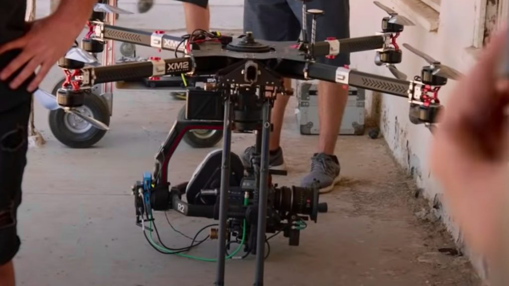 Film camera on a drone. Westworld's set. Pic: HBO