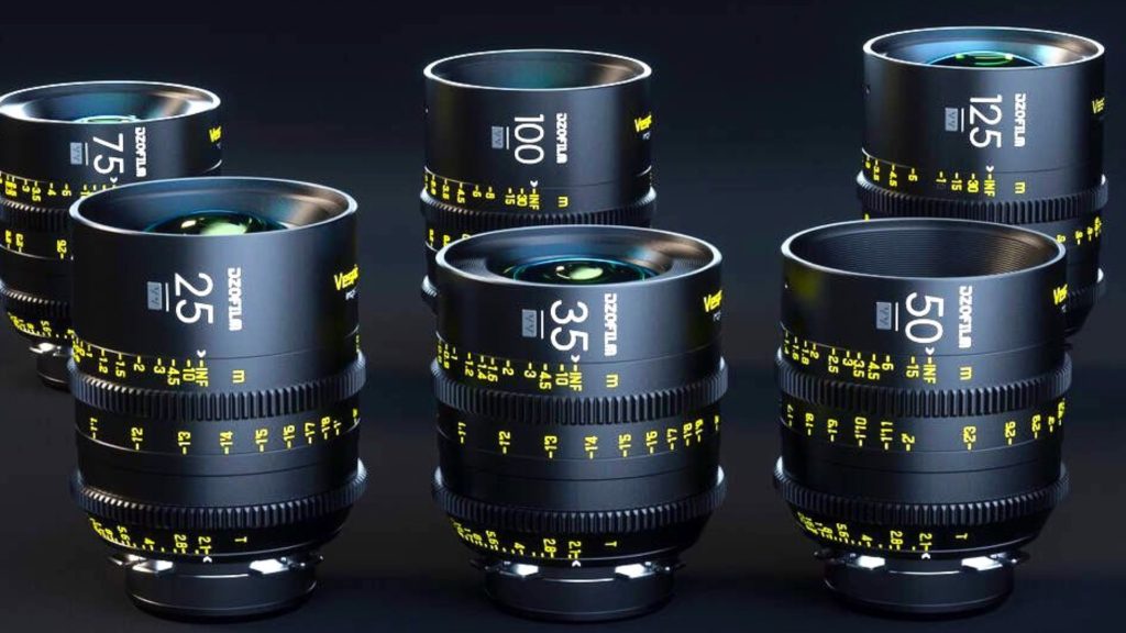 The DZOFilm VESPID cine- primes for full-frame sensors