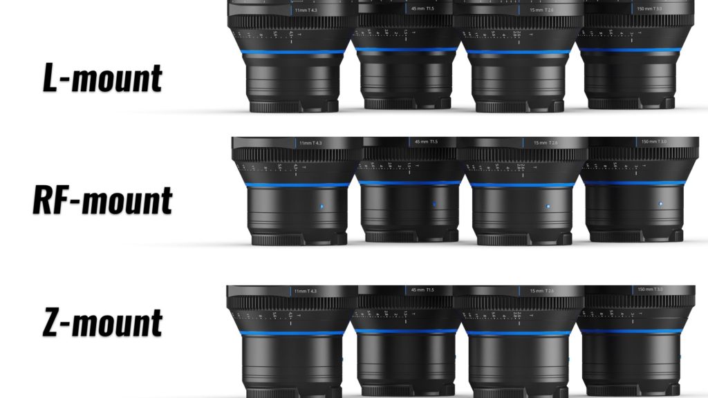 Irix Cine Lenses for RF, Z and L mounts