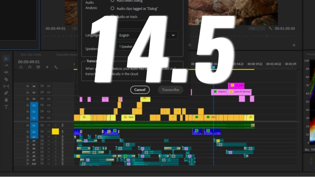 The new ADOBE Premiere Pro 14.5 version