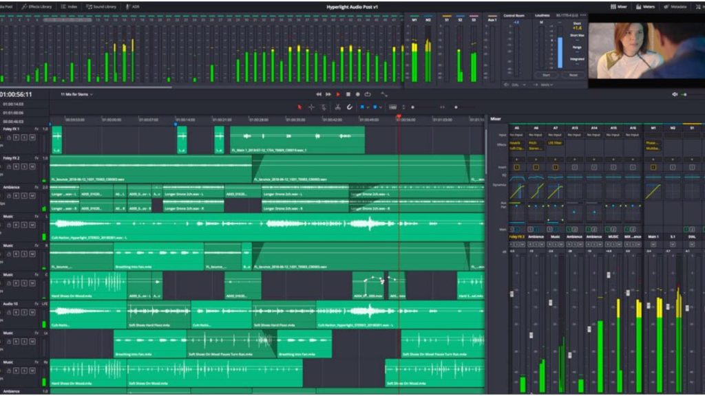 Resolve 17:Mixing 2,000 Tracks in Realtime. Picture: Blackmagic Design