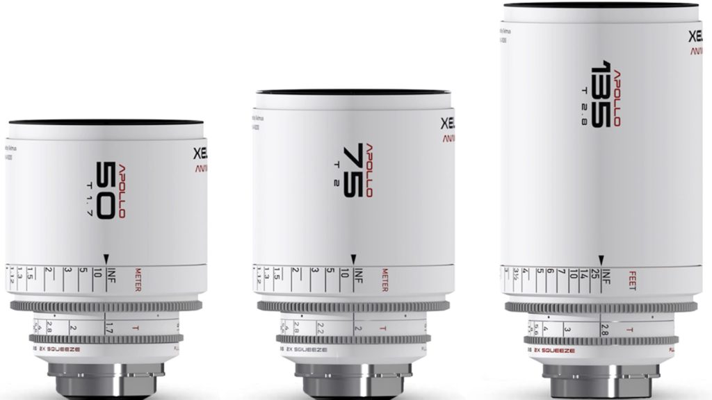 Xelmus Apollo Anamorphic Primes: 50, 75 and 135 mm