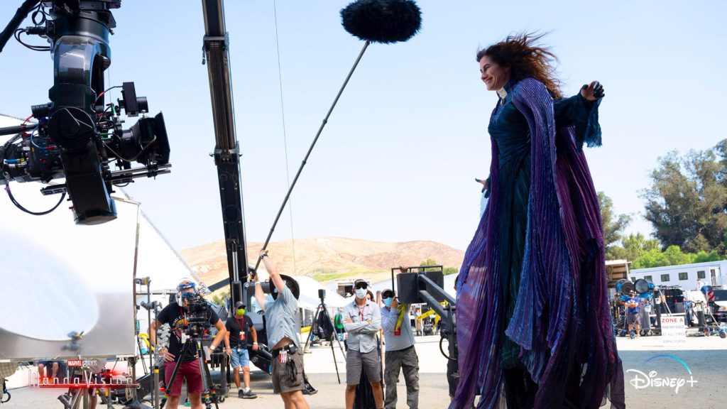 Behind the scenes of WandaVision. Image: Marvel Studios