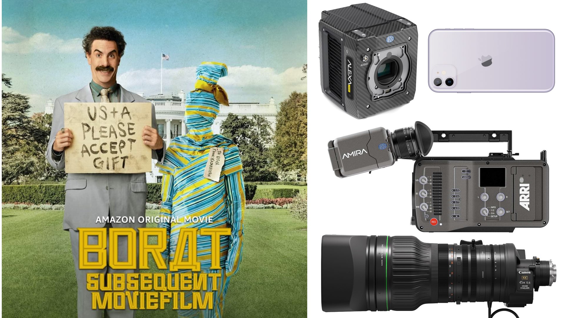 Borat 2 Cinematography: ARRI Amiras, ALEXA Minis, iPhones, and more