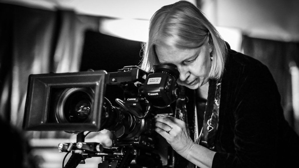 DP Claudia Raschke behind her Canon Eos C300 Mark II. Photo courtesy of Canon Europe