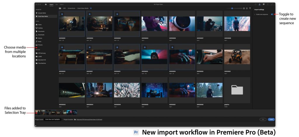 New import workflow