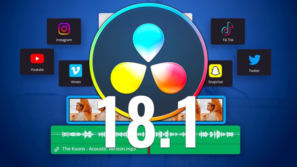 DaVinci Resolve 18.1 Released: Social Media Support, Utilization of Neural Engine AI, and Speed Improvements