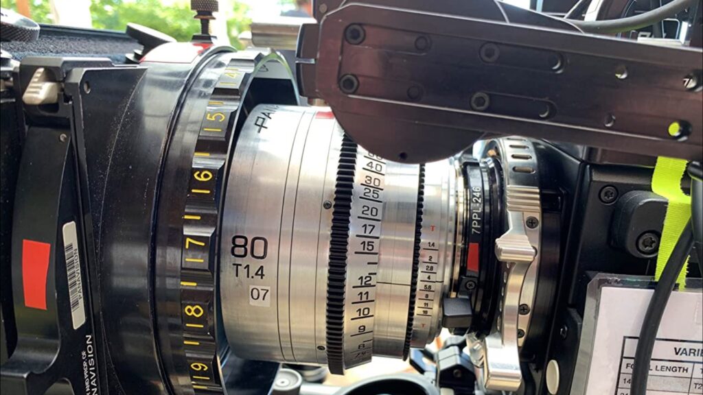 Panavision Super-Fast (T1.4) VA Large-Format Prime Prototype Lens Spotted. Picture: Peter Deming ASC