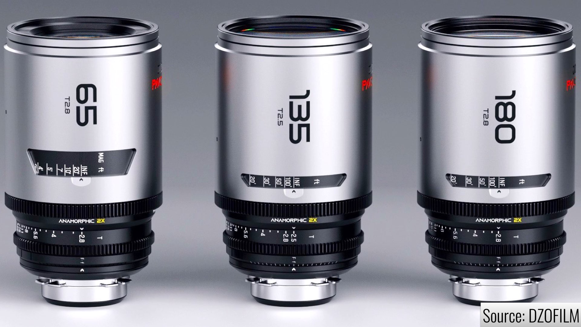 DZOFILM Expands PAVO Anamorphic with Macro65mm,135mm,and180mm Lenses