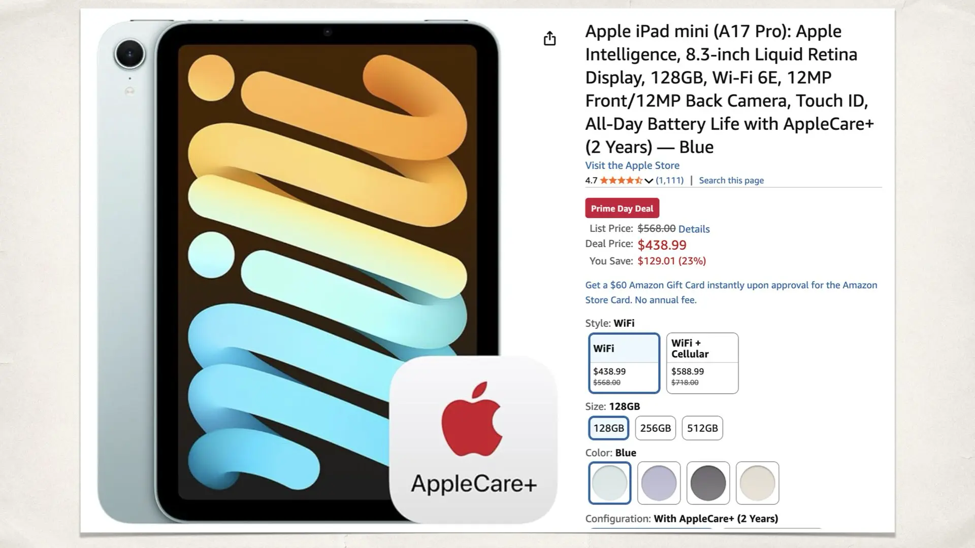 Apple iPad mini (A17 Pro)