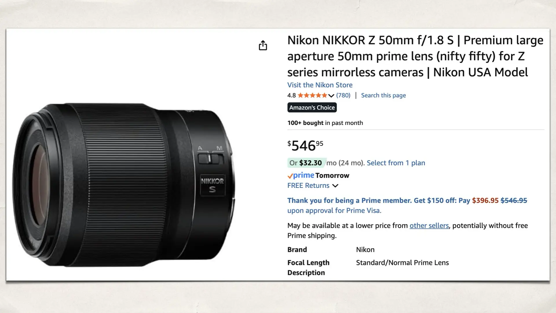 NIKKOR Z 50mm f/1.8 S