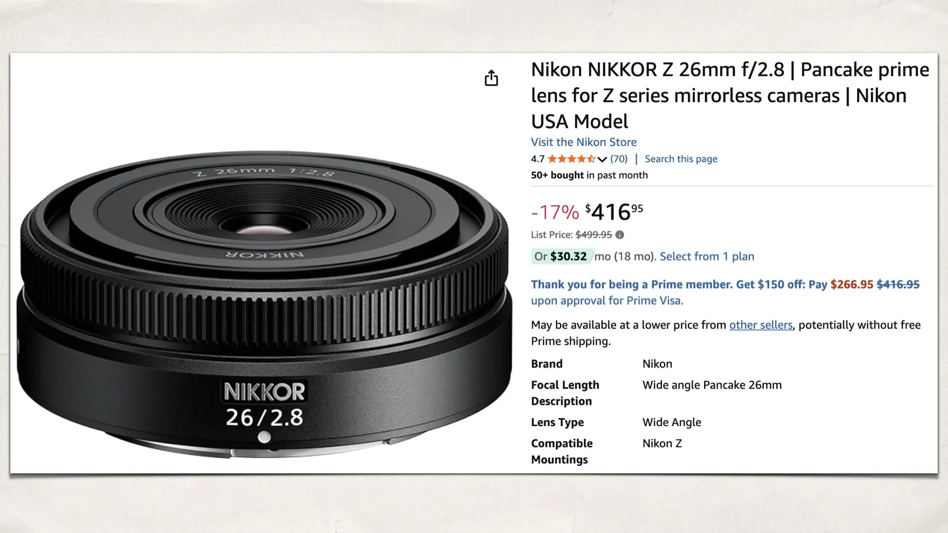 NIKKOR Z 26mm f/2.8