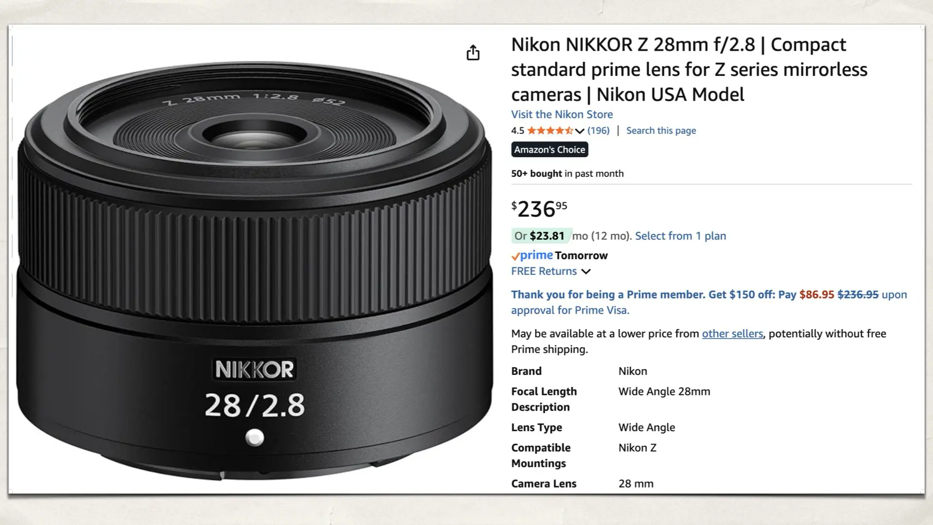 NIKKOR Z 28mm f/2.8