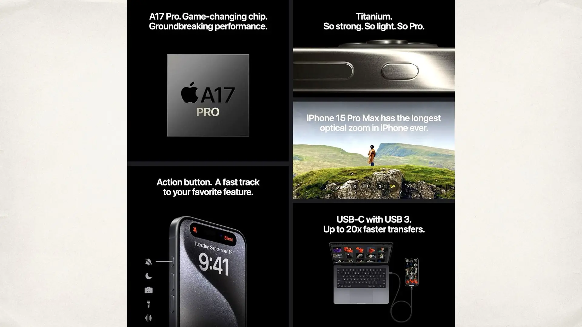 Apple iPhone 15 Pro Max, 512GB, Black Titanium on Amazon Renewed