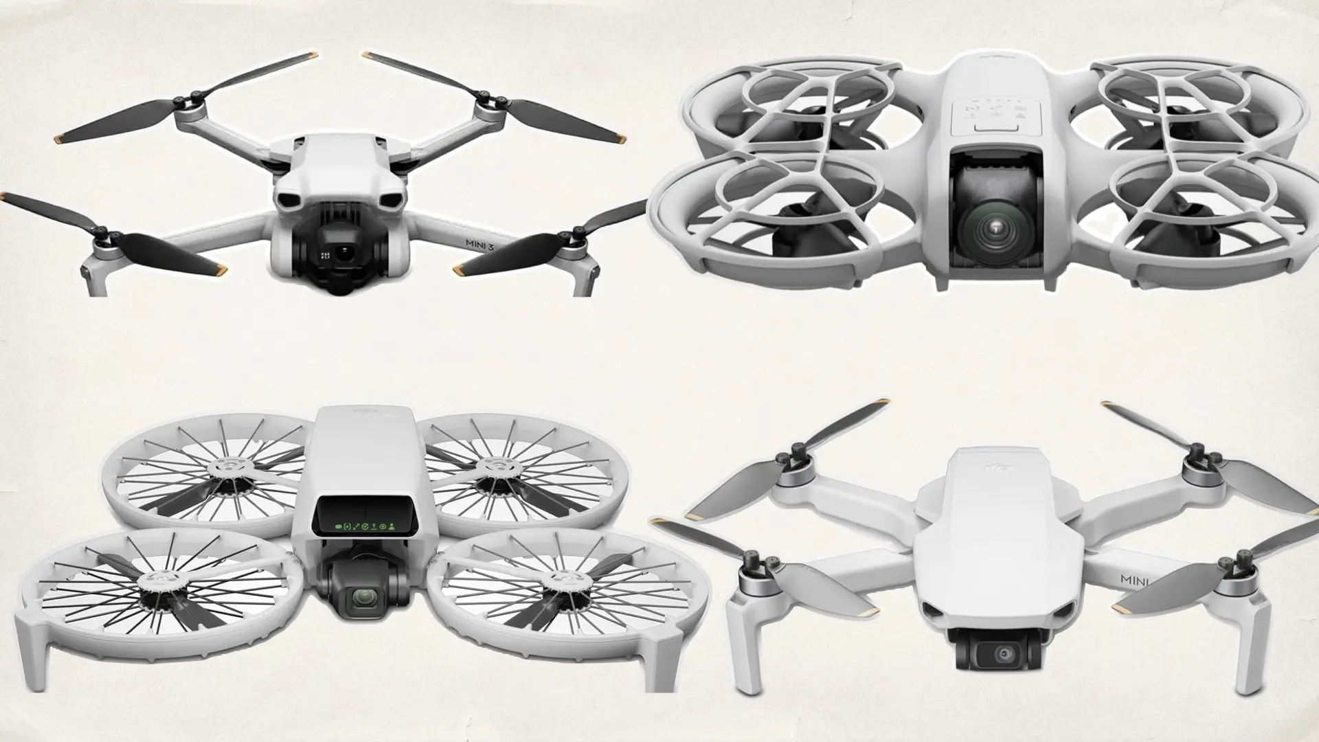 DJI Drones: Mini 3, Neo, Mini 4K, Flip