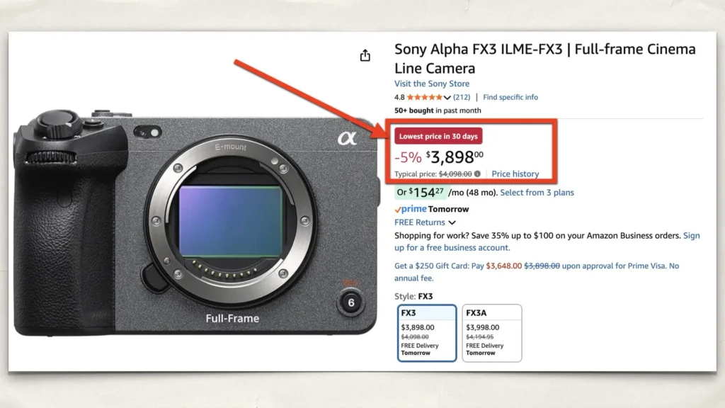 Sony FX3 Hits Its Lowest Price on Amazon During Black Friday 2025