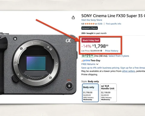Sony FX30 Cinema Line Camera Joins Amazon’s Black Friday Deals