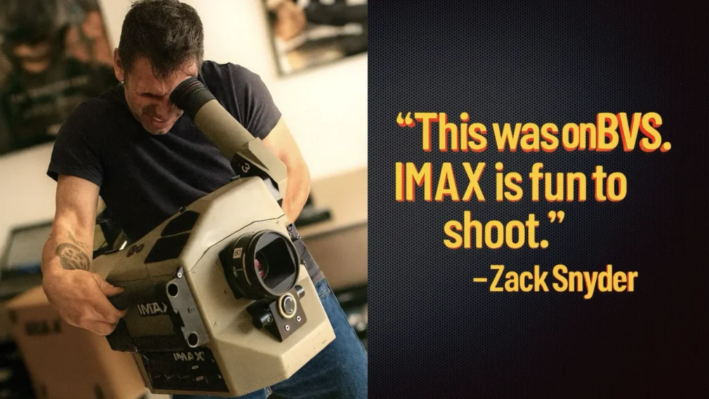 Zack Snyder Operates IMAX Camera in a Rare BTS Photo