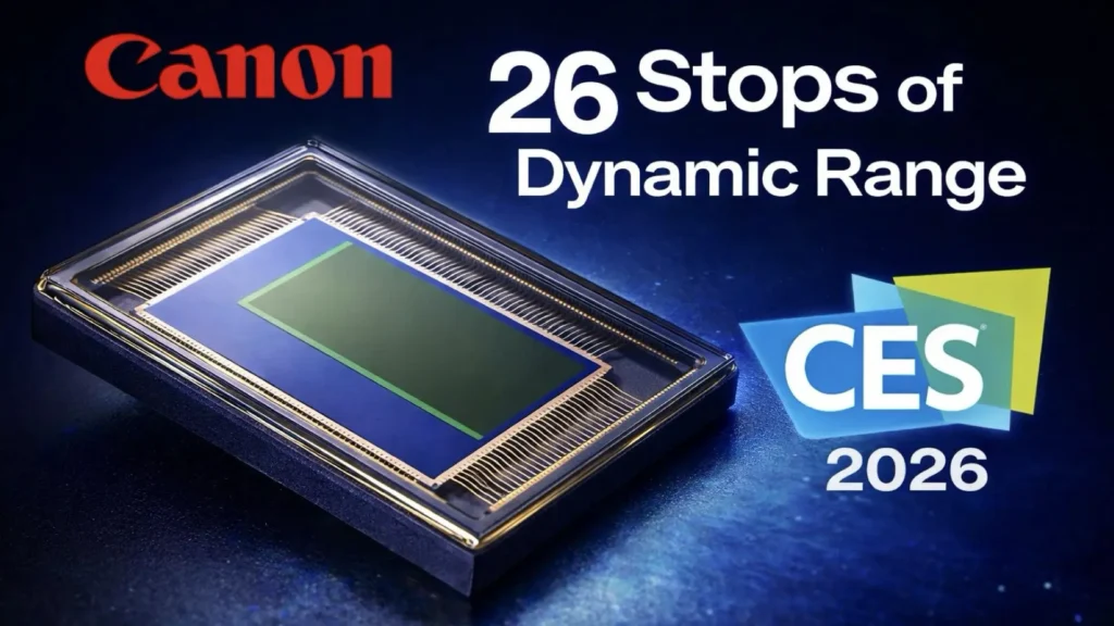 Canon Shows Next Generation 26 Stops Dynamic Range Sensor at CES 2026