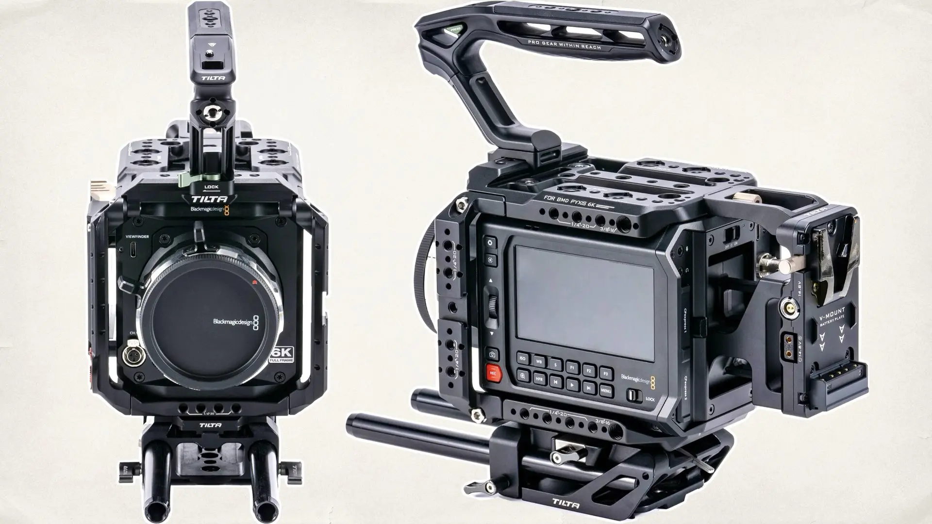 Tilta Camera Cage Pro Kit V-Mount Compatible with Blackmagic Pyxis 6K