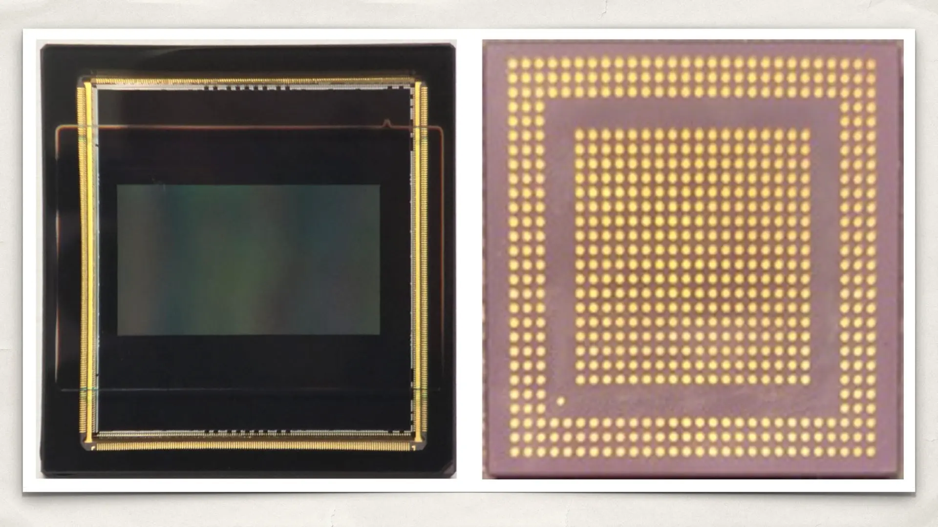 Image sensor (ForzaFAST581) die photo with 268-Pin LGA Package.