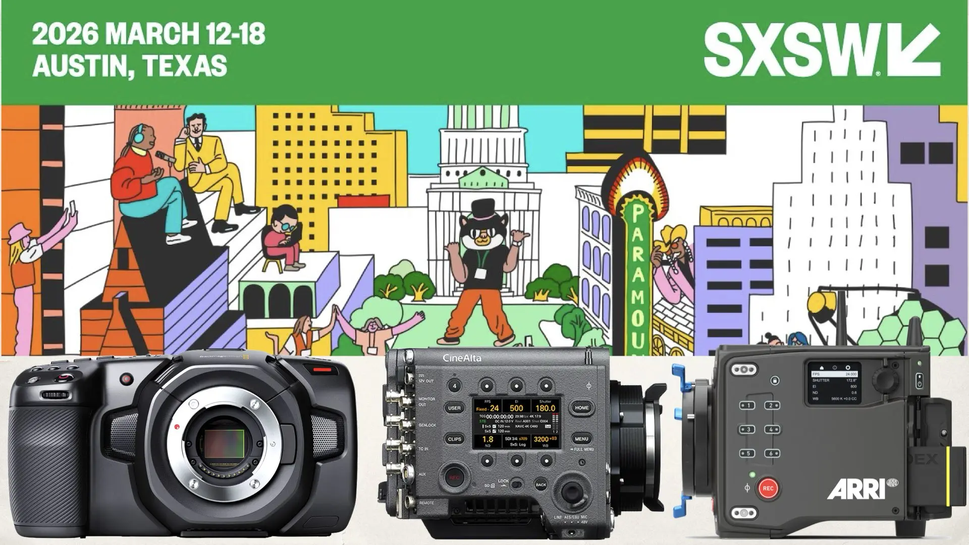 SXSW 2026 Camera Breakdown: ALEXA 35, VENICE, BMPCC, and iPhone