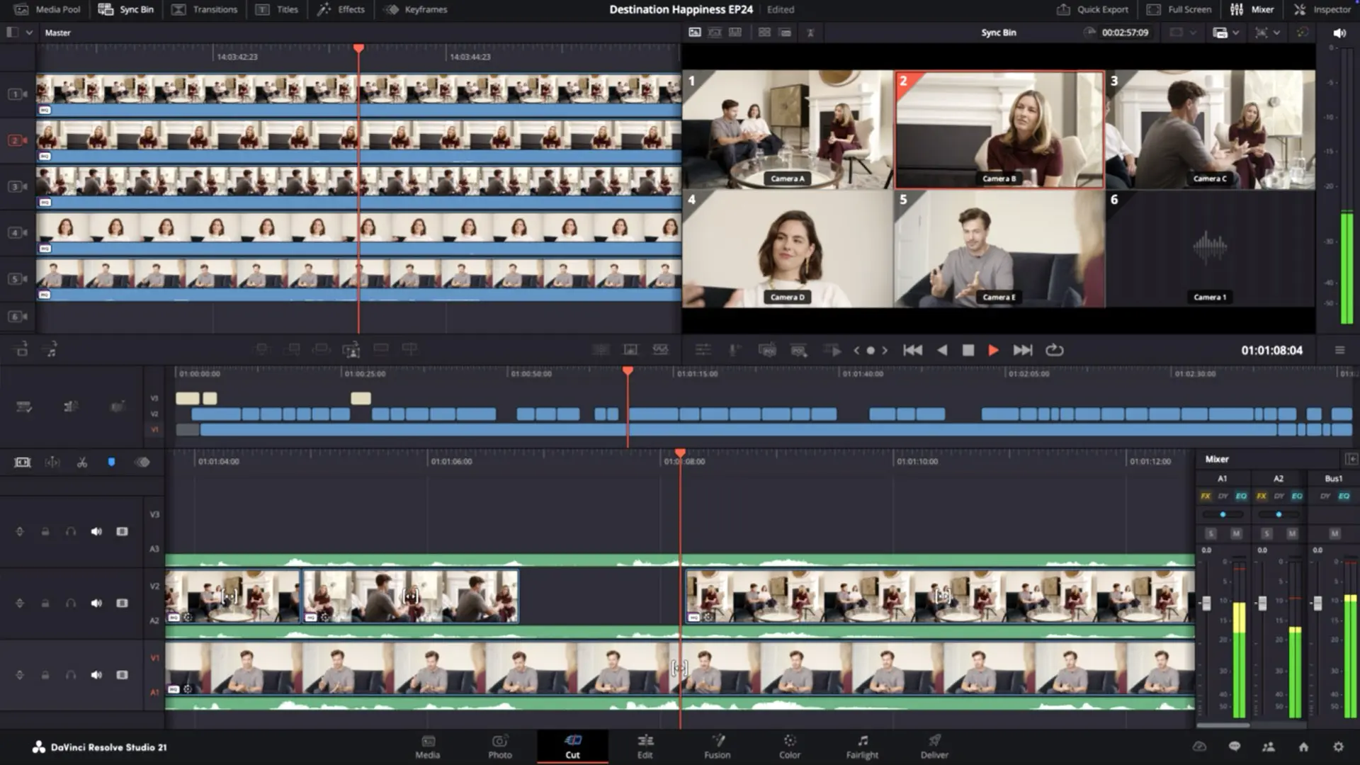 DaVinci Resolve 21: Cut Page