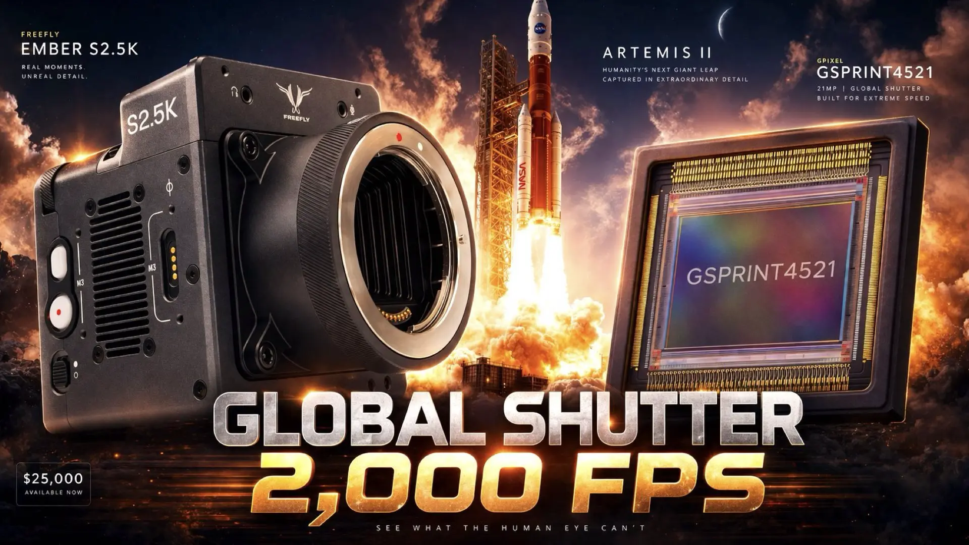 This Consumer Global Shutter Camera Captured Artemis II at 2,000 FPS