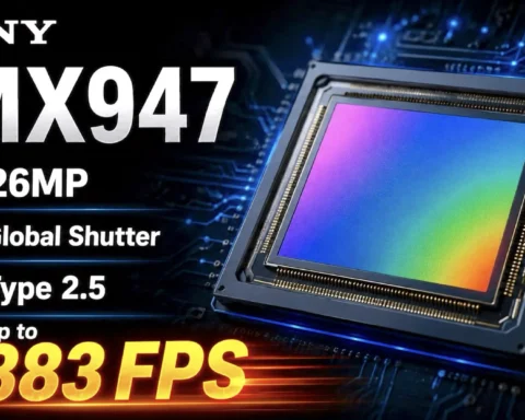 Sony Unveils a Huge 2.5 Inch Global Shutter Sensor With 26MP at 383 FPS