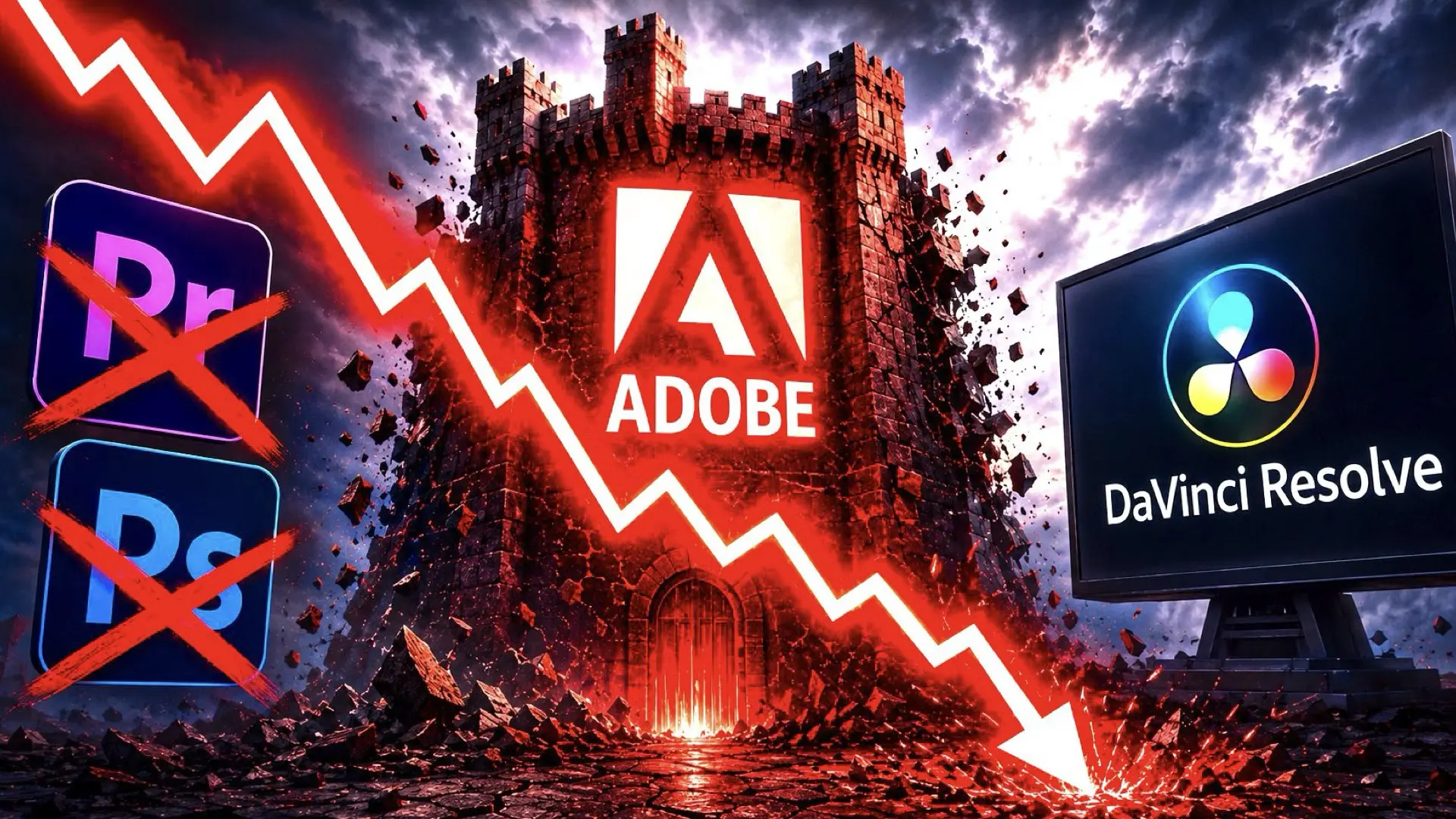 Adobe Stock Hits Multi-Year Low As AI and Blackmagic Threaten Its Creative Empire