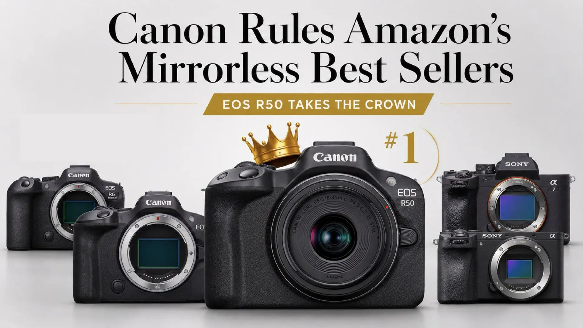 Canon Rules Amazon’s Mirrorless Best Sellers: The EOS R50 Takes the Crown