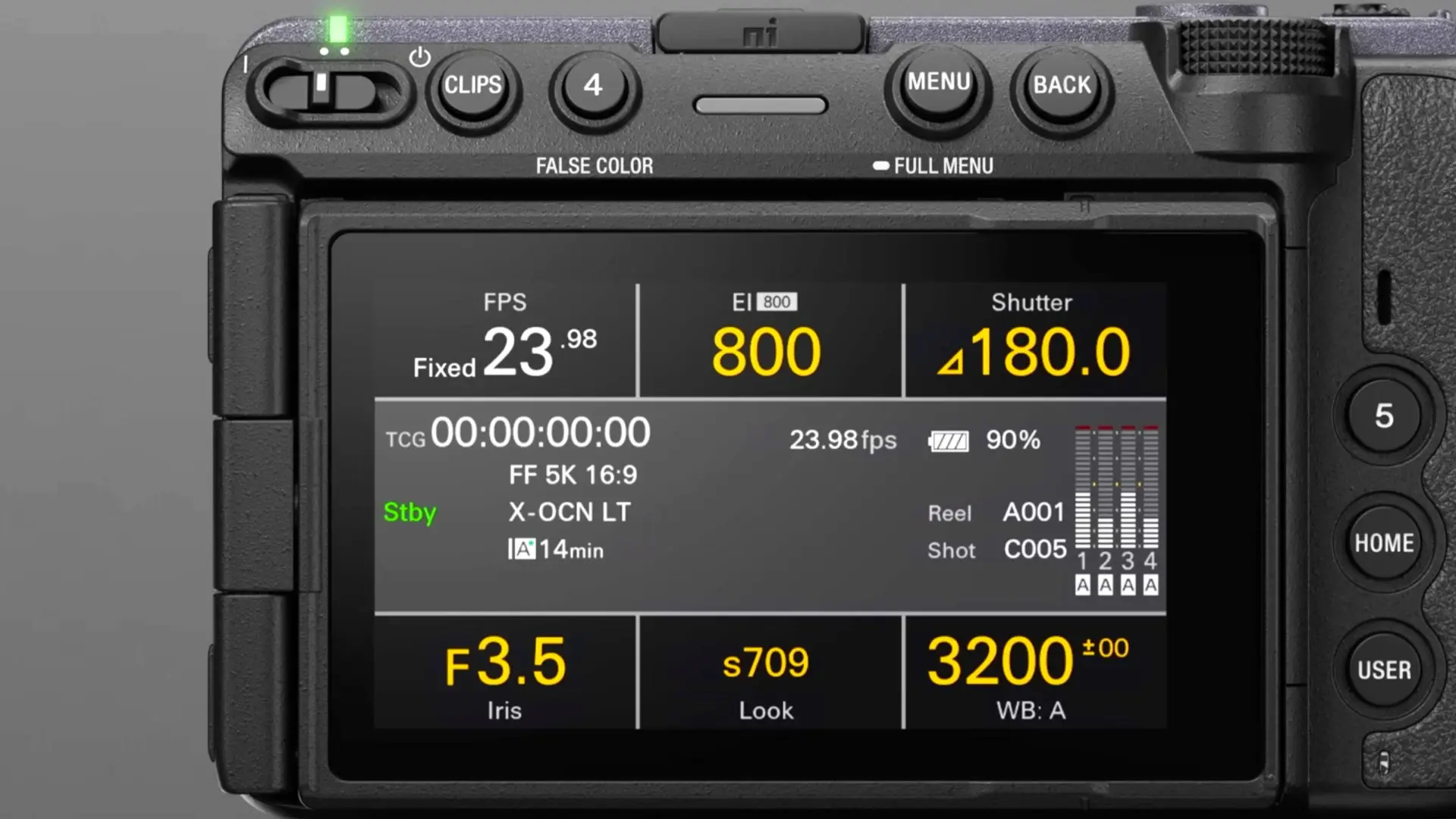 Sony FX5: BIG 5 menu
