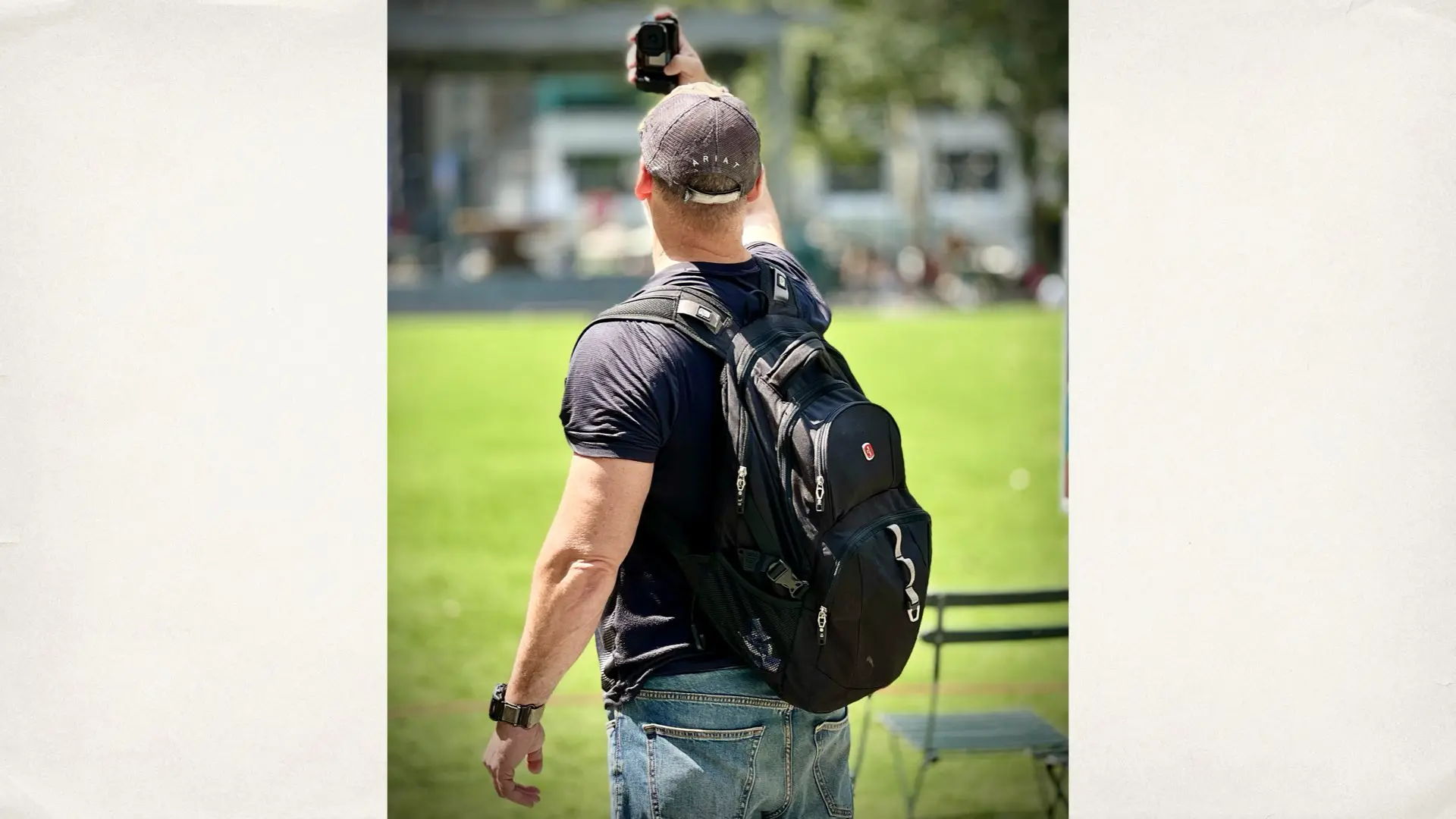 The best way to hold the GoPro MISSION Pro 1 for shooting stills