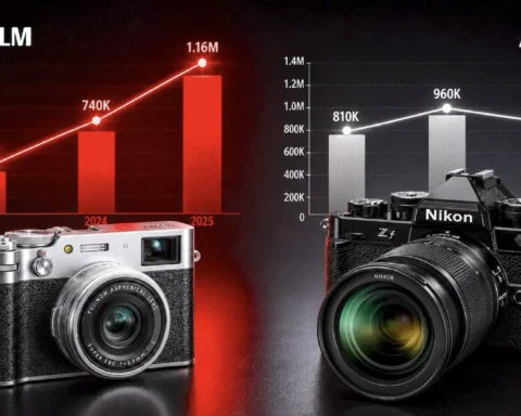 Fujifilm Camera Shipments Surge 170% in Two Years, Overtaking Nikon