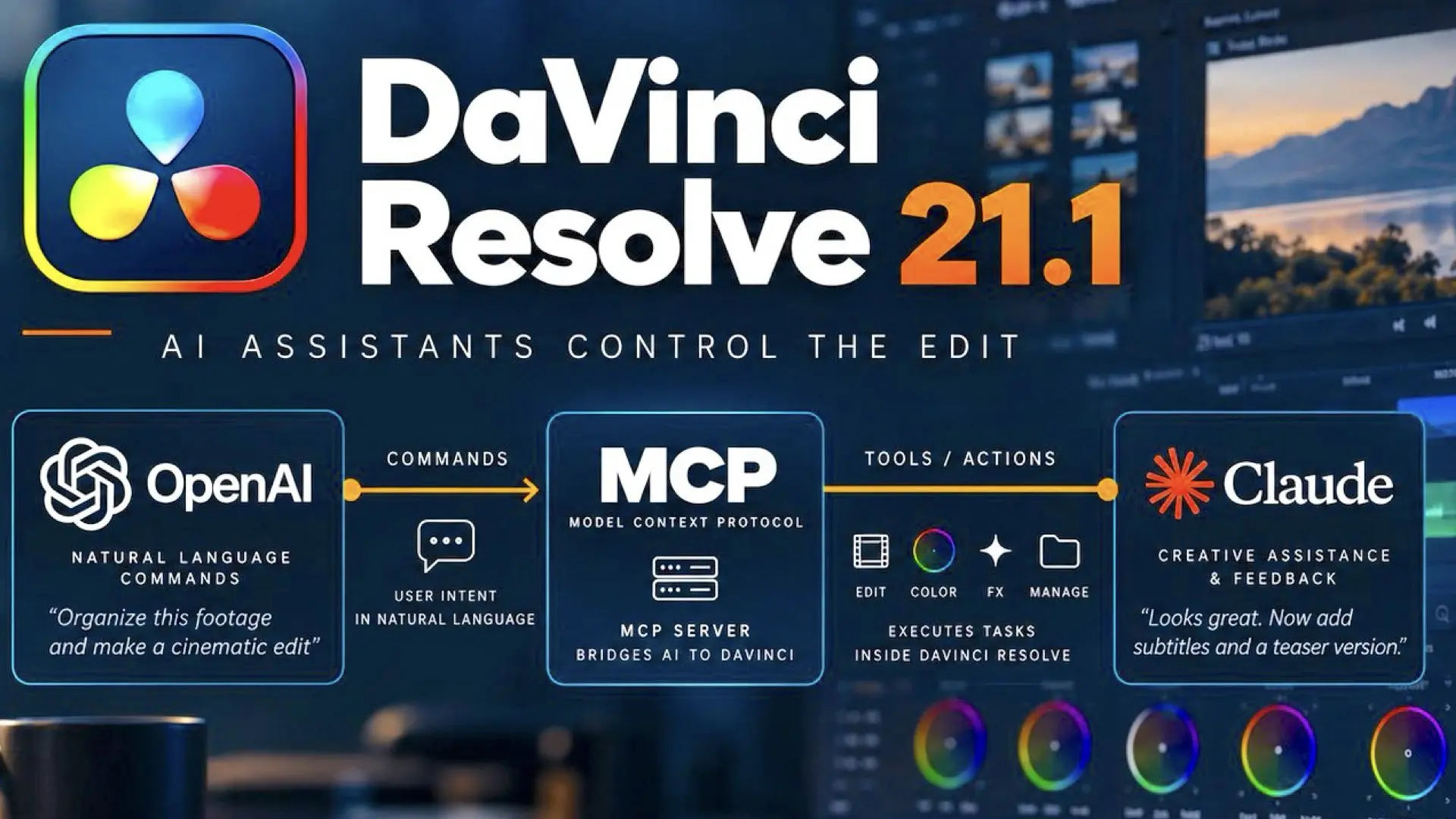 DaVinci Resolve 21.1 Uses MCP to Let AI Assistants Control the Edit