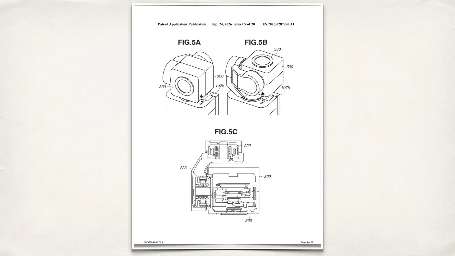 Canon U.S. patent application, US 2026/0287980 A1